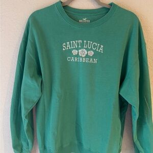Hollister Teal Sweatshirt with Logo